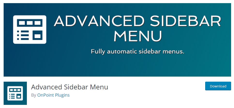 Advanced Sidebar Menu