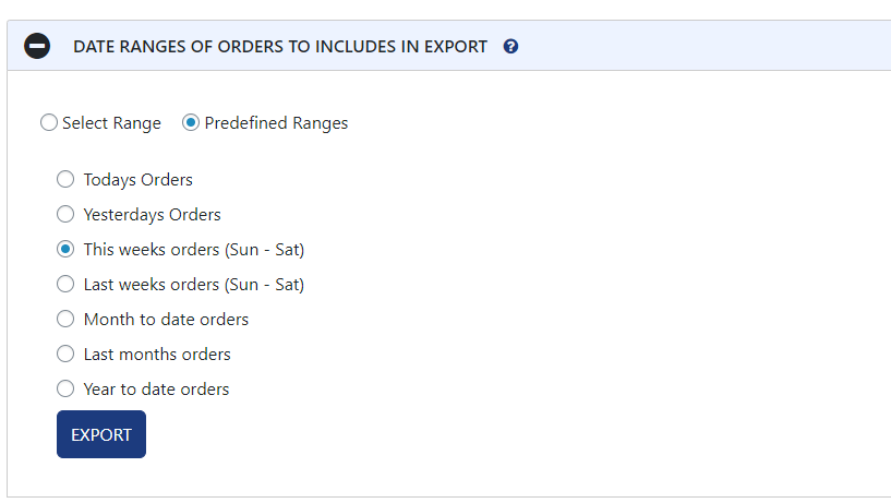 WooCommerce Export Orders Data Ranges