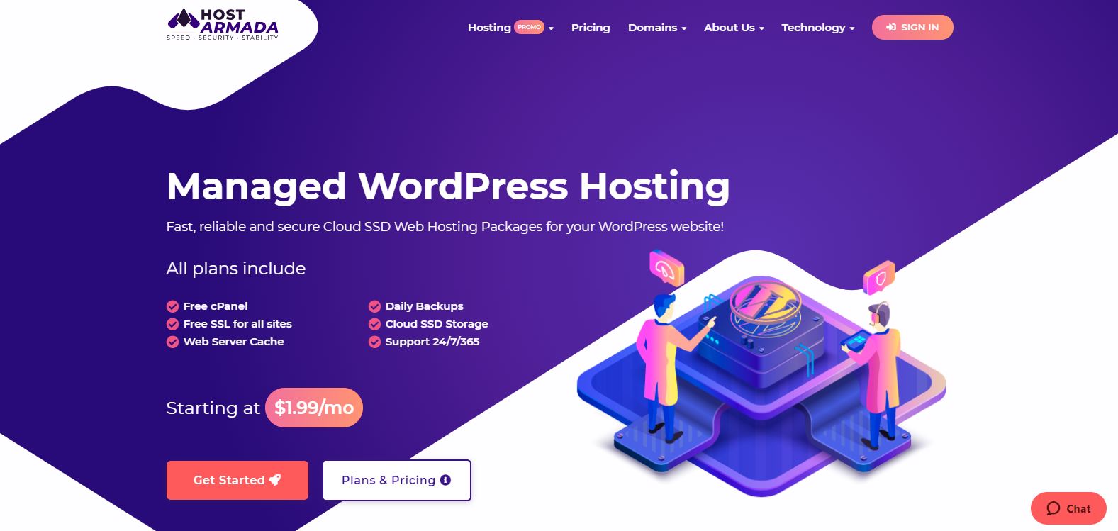 HostArmada Cloud WordPress Hosting