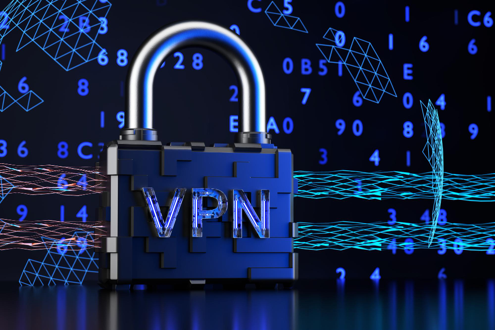 VPN Technology Concept the Concept of Data Protection Technology Using Vpn 3D Render