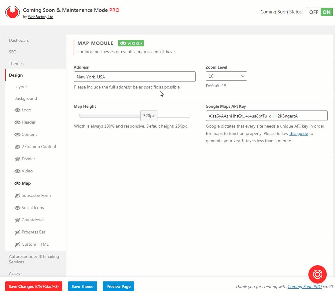 Cooming Soon & Maintenance Mode Map Module