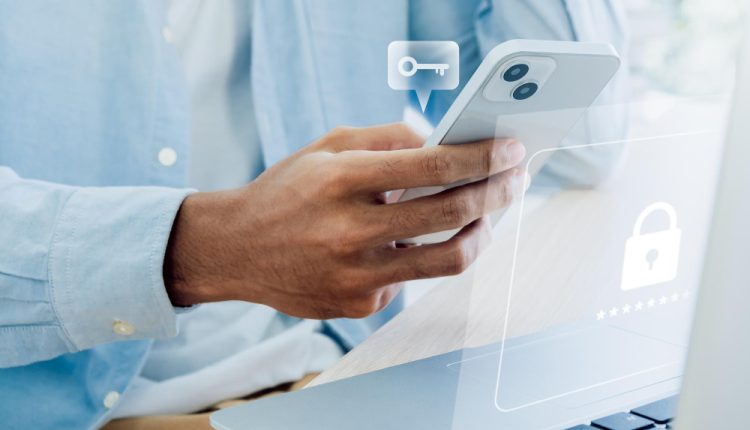 Two Factor Authentication or 2FA Concept Virtual Key Icon